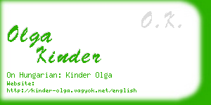 olga kinder business card